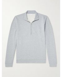 Sunspel - Cotton-Jersey Half-Zip Sweatshirt - Lyst