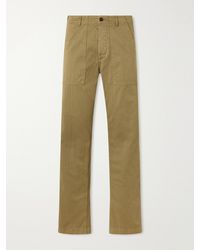 Fortela - Newfatigue Straight-Leg Cotton-Herringbone Trousers - Lyst