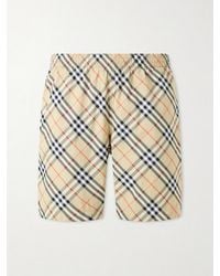 Burberry - Treston Straight-leg Mid-length Checked Swim Shorts - Lyst