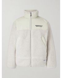 Neighborhood - Logo-embroidered Shell-trimmed Fleece Jacket - Lyst