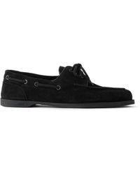 John Lobb - Foil Suede Boat Shoes - Lyst