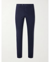 Canali - Slim-fit Tapered Cotton-blend Twill Chinos - Lyst