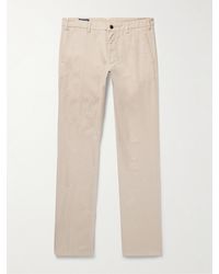 Peter Millar - Somerset Slim-Fit Stretch-Cotton And Linen-Blend Trousers - Lyst