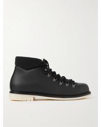 Loro Piana - Laax Walk Baby Cashmere-Trimmed Textured-Leather Hiking Boots - Lyst