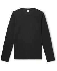 NN07 - Clive Waffle-knit Cotton And Modal-blend T-shirt - Lyst