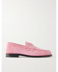 Christian Louboutin - The Plato Suede Leather Loafers - Lyst