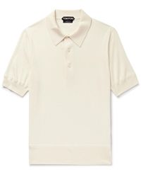 Tom Ford - Slim-fit Cashmere And Silk-blend Polo Shirt - Lyst