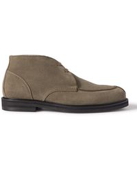 MR P. - Andrew Split-Toe Shearling-Lined Waxed-Suede Chukka Boots - Lyst