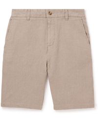 NN07 - Crown 1196 Straight-leg Linen Shorts - Lyst