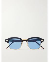 Thom Browne - D-Frame Acetate And-Plated Titanium Sunglasses - Lyst