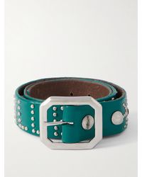 GALLERY DEPT. - Croc-Effect Trimmed Studded Leather Belt - Lyst