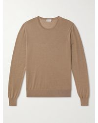 Saint Laurent - Slim-Fit Wool, Cashmere And Silk-Blend Sweater - Lyst