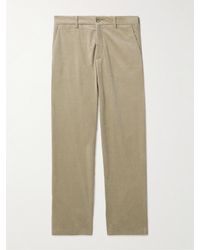 NN07 - Paw 1077 Straight-leg Organic Cotton-blend Corduroy Trousers - Lyst