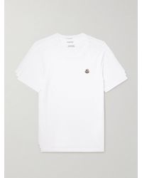 Moncler - Three-Pack Logo-Appliquéd Cotton-Jersey T-Shirts - Lyst
