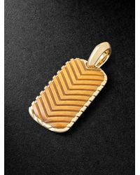 David Yurman - Chevron 18-Karat Tiger's Eye Pendant - Lyst