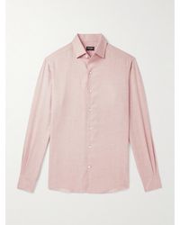 ZEGNA - Cotton And Cashmere-Blend Shirt - Lyst