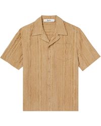 Séfr - Dalian Camp-collar Striped Woven Shirt - Lyst
