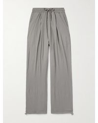 Frankie Shop - Eliott Tapered Pleated Textured Stretch-jersey Drawstring Trousers - Lyst