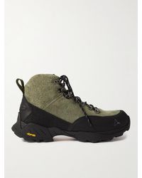 Roa - Andreas Rubber And Leather-trimmed Suede Hiking Boots - Lyst