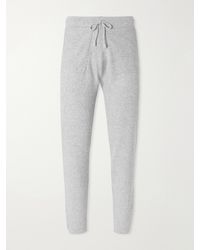 Eleventy - Tapered Ribbed Cashmere Drawstring Sweatpants - Lyst