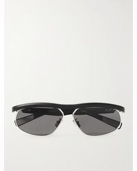 Dior - DioRider S1U Sonnenbrille mit ovalem Rahmen aus Azetat und silberfarbenen Details - Lyst