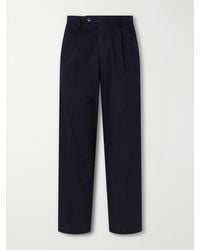 NN07 - Robin 10076 Straight-Leg Organic Stretch-Cotton Dobby Trousers - Lyst