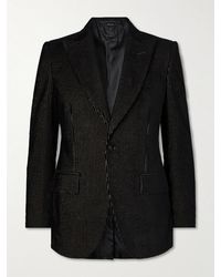 Tom Ford - Dyllan Smokingjacke aus Samt aus einer Baumwollmischung mit Metallic-Streifen - Lyst