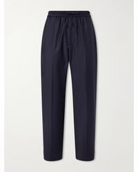 Officine Generale - Nilson Straight-Leg Wool, Cashmere And Silk-Blend Suit Trousers - Lyst