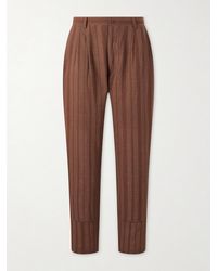 Kardo - Antonio Straight-Leg Striped Cotton-Canvas Trousers - Lyst