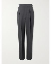 Umit Benan - Johnny Straight-Leg Silk And Wool-Blend Trousers - Lyst