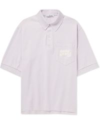 Acne Studios - Logo-embroidered Cotton-piqué Polo Shirt - Lyst