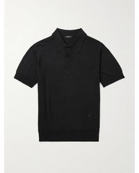 Balmain - Polohemd aus einer Seidenmischung mit Logostickerei - Lyst