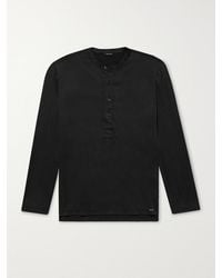 Tom Ford - Stretch-Silk Satin Henley Pyjama Top - Lyst