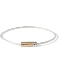 Le Gramme - Cable Sterling Silver And 18-karat Gold Bracelet - Lyst