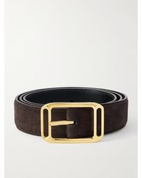 Tom Ford - Stadium 3.8Cm Suede Belt - Lyst