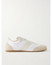 Lemaire - Leather-trimmed Suede And Shell Sneakers - Lyst