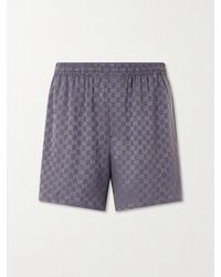 Gucci - Bowling Gg Supreme Jacquard Silk-Twill Shorts - Lyst