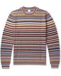 Paul Smith - Striped Organic Cotton Sweater - Lyst