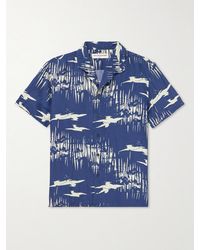 Orlebar Brown - Hibbert Living Dream Hemd aus einer bedruckten Leinenmischung mit Reverskragen - Lyst