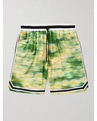 John Elliott - Game Wide-Leg Printed Mesh Drawstring Shorts - Lyst
