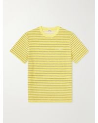 Loewe - Logo-Embroidered Striped Cotton-Blend Terry T-Shirt - Lyst