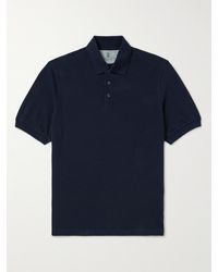 Brunello Cucinelli - Cotton-piqué Polo Shirt - Lyst