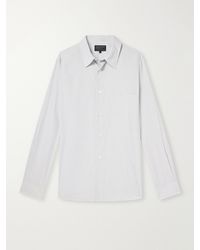 Margaret Howell - Point-Collar Pinstriped Cotton-Poplin Shirt - Lyst