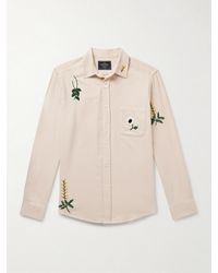 Portuguese Flannel - Embroidered Organic Cotton-flannel Shirt - Lyst