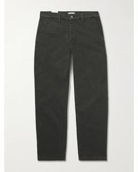 NN07 - Aden 1923 Straight-Leg Organic Cotton-Blend Twill Trousers - Lyst