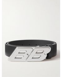 Balenciaga - 3.5Cm Logo-Embellished Leather Belt - Lyst