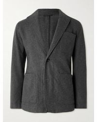 Hartford - Jonny Recycled Wool-Blend Flannel Blazer - Lyst