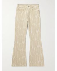 Kapital - Magpie schmal geschnittene ausgestellte Jeans mit Jacquard-Muster - Lyst
