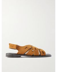 John Lobb - Seaford Cutout Suede Sandals - Lyst