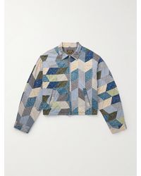 Kapital - Yabane Cropped Quilted Patchwork Cotton And Linen-blend Jacket - Lyst